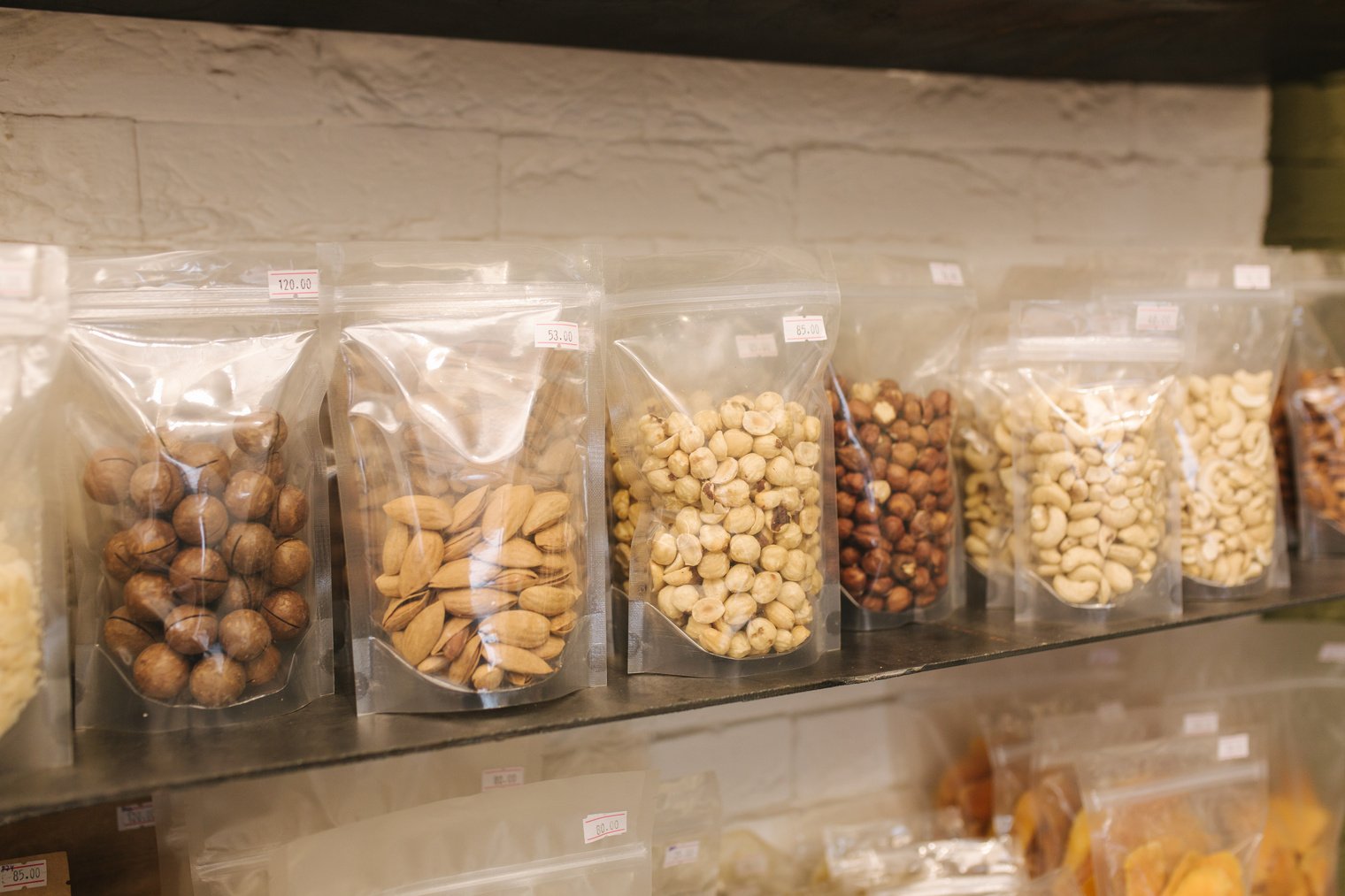 Various Nuts Packaged in the Package for Sale